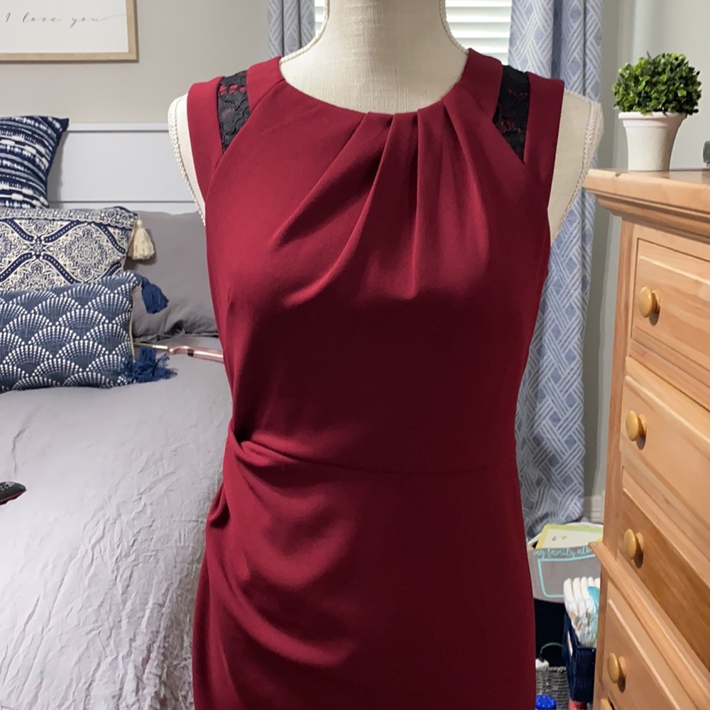Tailored Burgundy Antonio Melani Size 2 Dress - Picture 4 of 8